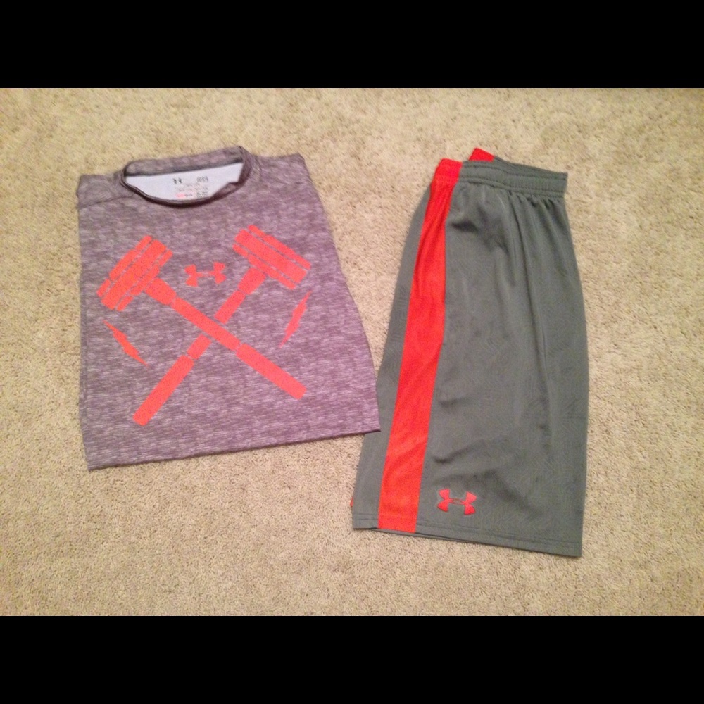 COPY - Under Armour boys size Large. Shorts and s…